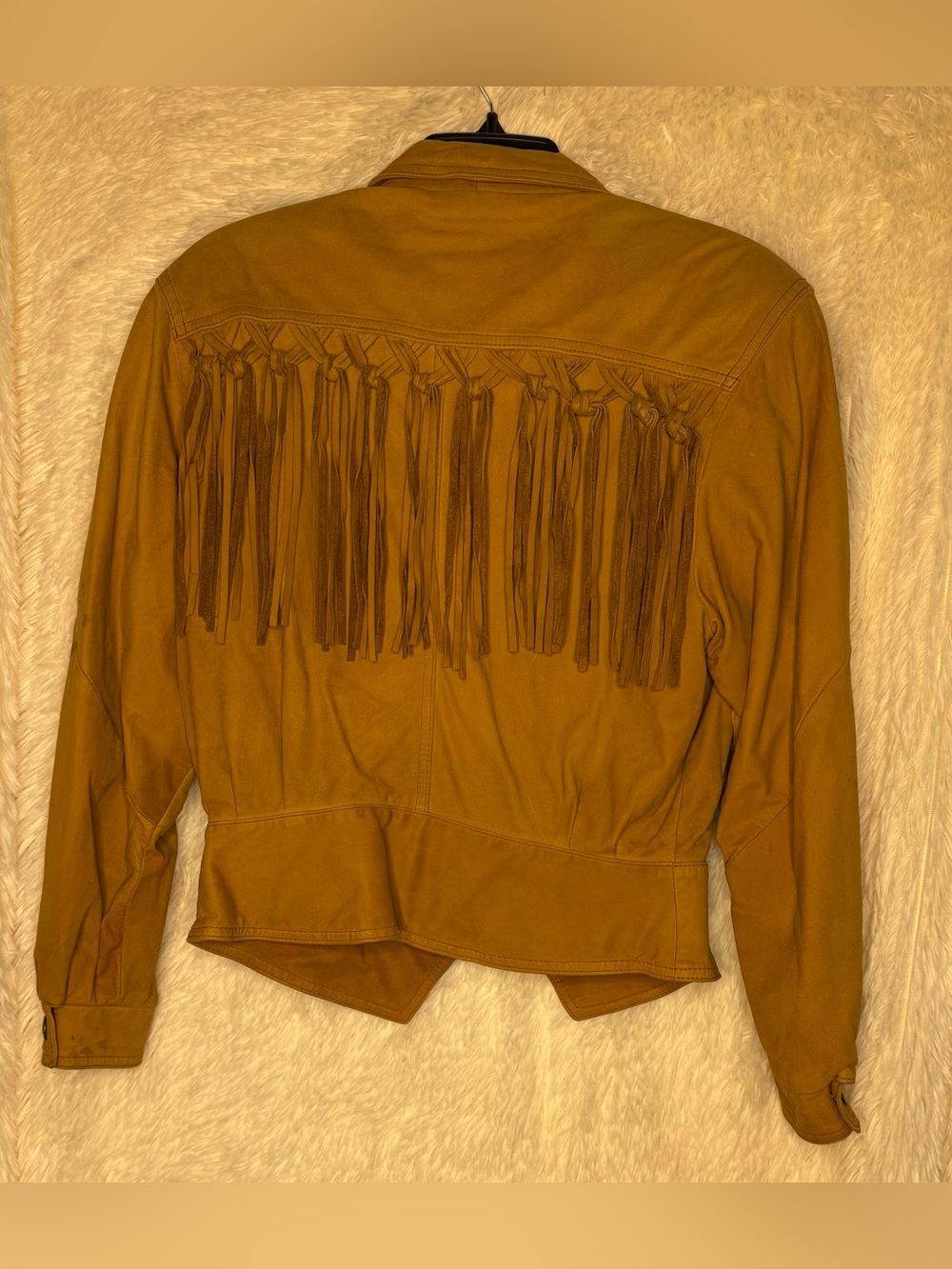 Vintage Global Identity G-III Fringe Leather Jacket Women’s Small - Picture 14 of 14